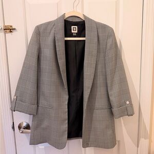 Gray Plaid Blazer Small